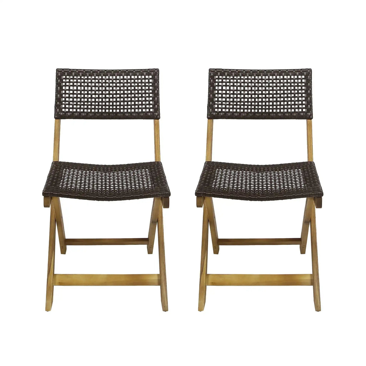 Bistro Foldable Chair With Wicker Backrest - Best Buy Furniture