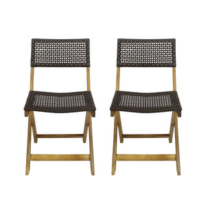 Bistro Foldable Chair With Wicker Backrest - Best Buy Furniture