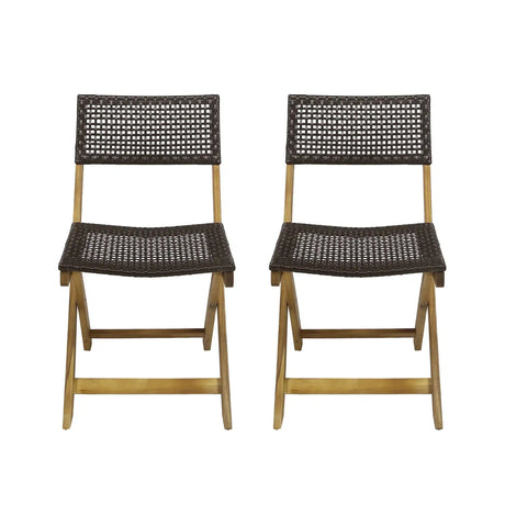 Bistro Foldable Chair With Wicker Backrest - Best Buy Furniture