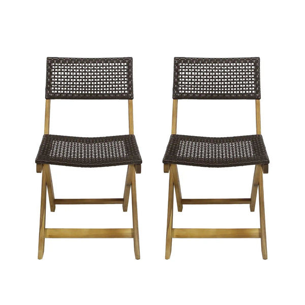 Bistro Foldable Chair With Wicker Backrest - Best Buy Furniture