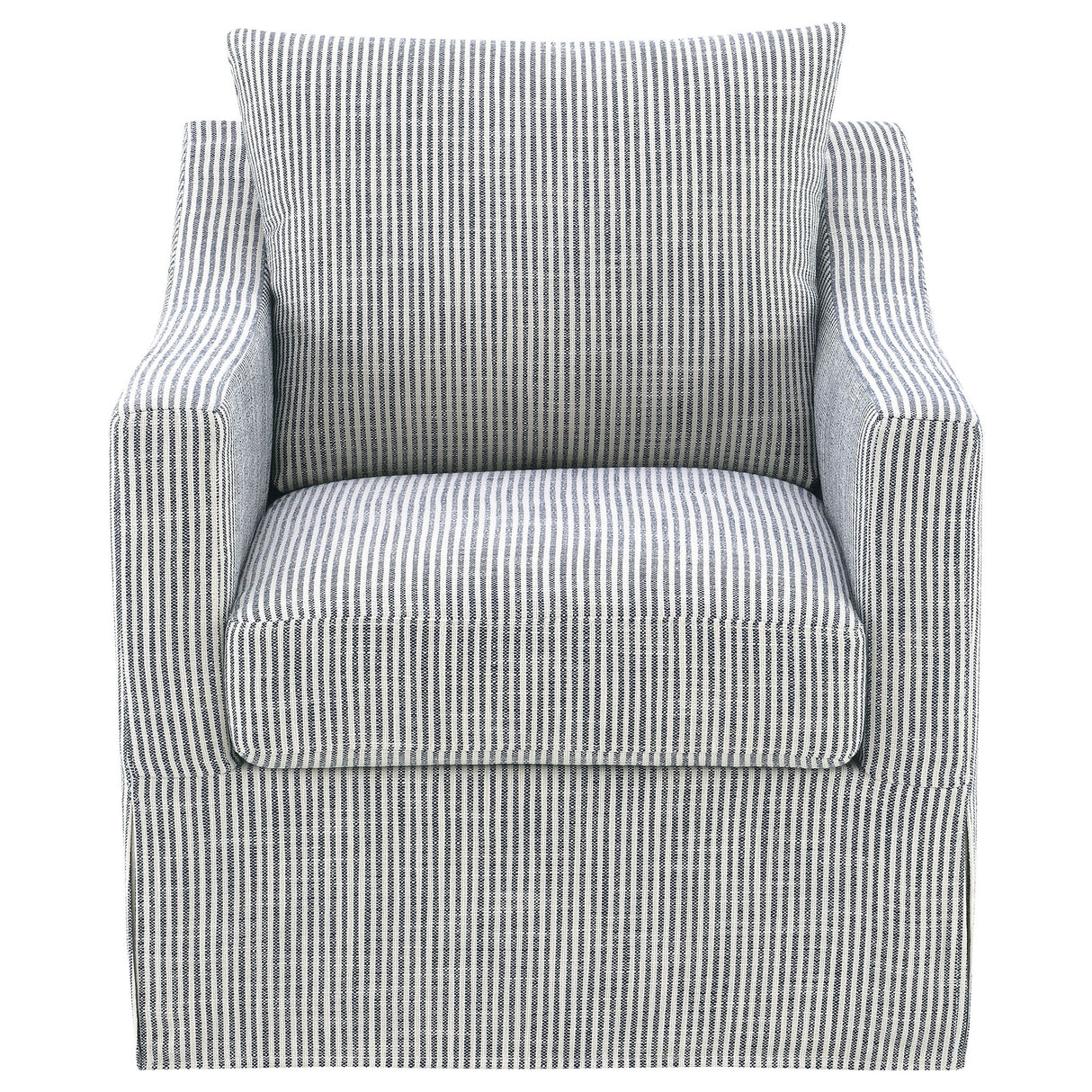 Merced - Upholstered Sloped Arm Accent Swivel Chair With 360 Degree Swivel Base - Gray