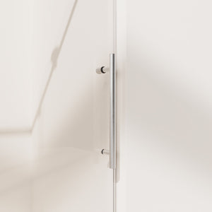 Frameless Single Sliding Soft Close Shower Doors, 5/16" Sgcc Tempered Glass