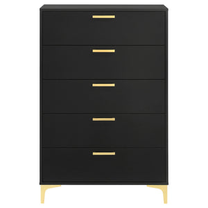 Lexie - 5 Drawer Rectangular Chest - Black