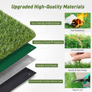 Realistic Deluxe Artificial Grass Synthetic Thick Lawn Turf Carpet