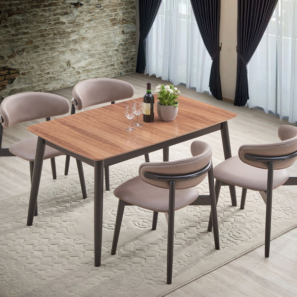 Lanae - 5 Piece Dining Room Set - Natural / Black - Best Buy Furniture