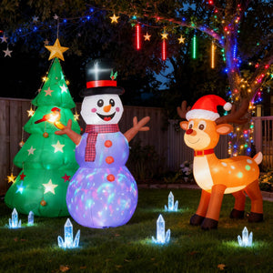 Inflatable Branch Hand Snowman with LED Lights