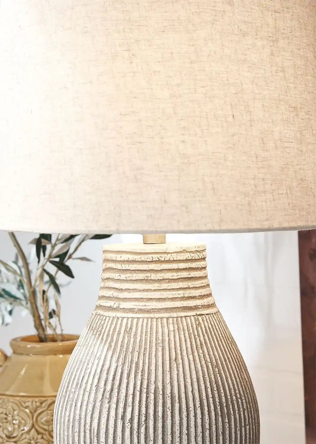 Layal - Paper Table Lamp - Beige - Best Buy Furniture