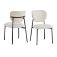Modern Upholstered Dining Chairs With Metal Legs (Set of 2) - Beige - Best Buy Furniture