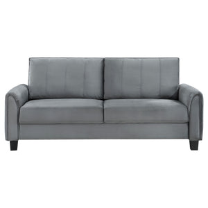 Dixon - Upholstered Sofa With Rounded Arms And Texture - Gray