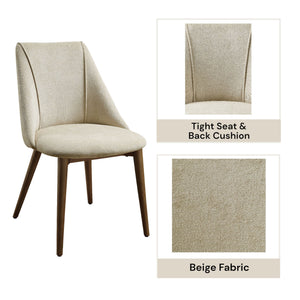 Willene - Polished Microfiber Side Chair (Set of 2) - Beige - Best Buy Furniture