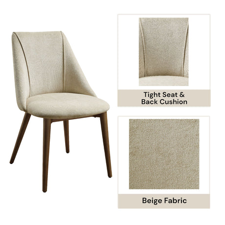 Willene - Polished Microfiber Side Chair (Set of 2) - Beige - Best Buy Furniture