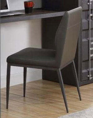 Cargo - Synthetic Leather Chair - Gunmetal - Best Buy Furniture