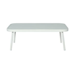 Mariano Steel Loveseat and Table, Off White & Grey