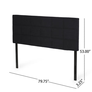Marakesh - Contemporary Fabric Upholstered King / California King Headboard - Black - Best Buy Furniture