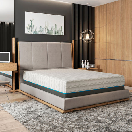 Copper Lux - 14" Plush Memory Foam Mattress With Phase Change Cooling Fabric