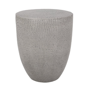 Modern Outdoor Lightweight Concrete Side Table with Natural Finish