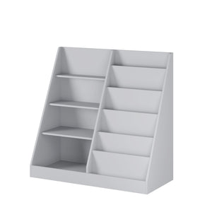 Bookshelf And Toy Storage Organizer, 4 Tier Bookcase With Display Stand For Playroom