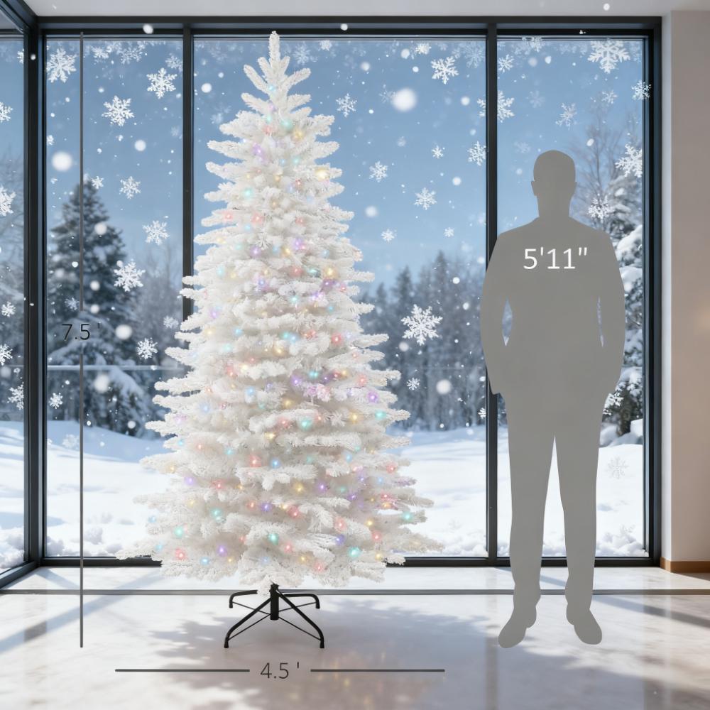 7.5ft Snow Flocked Artificial Christmas Tree