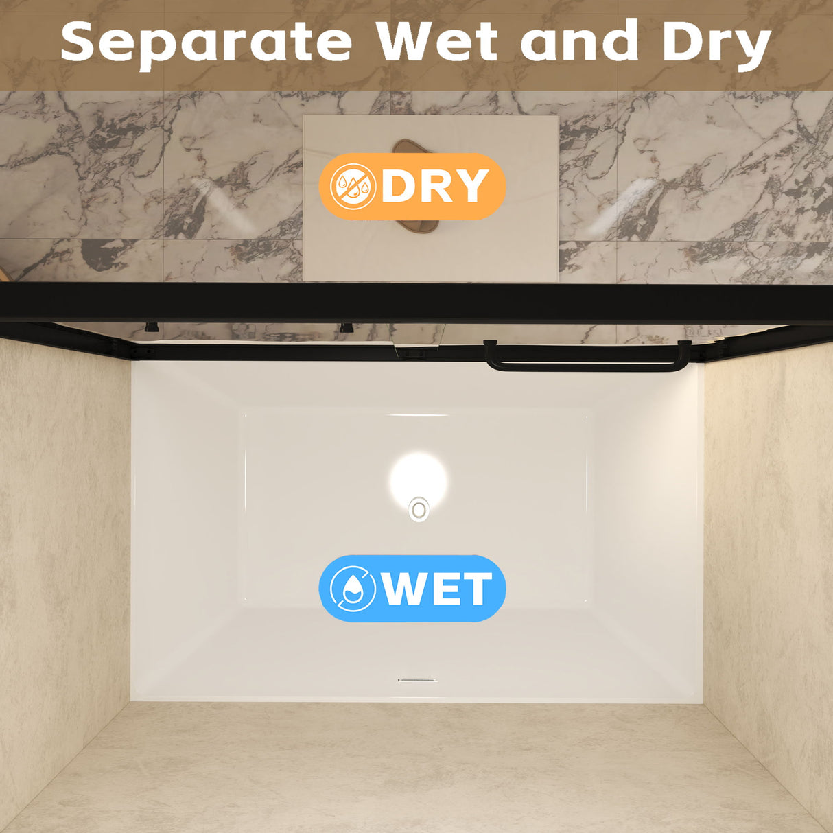 Double Sliding Shower Door With Explosion Proof Film