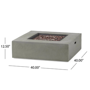 Modern 50,000 Btu Square Fire Table With Propane Tank - Best Buy Furniture