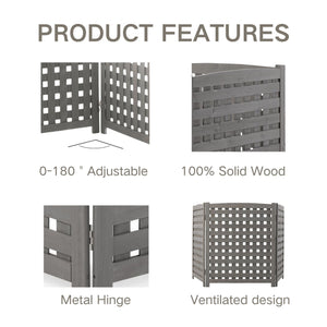 3 Panel Outdoor Air Conditioner Fence Screen