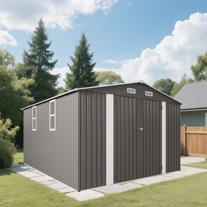 Outdoor Storage Shed With Lockable Doors