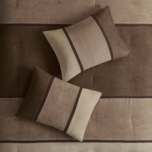 7 Piece Faux Suede Comforter Set