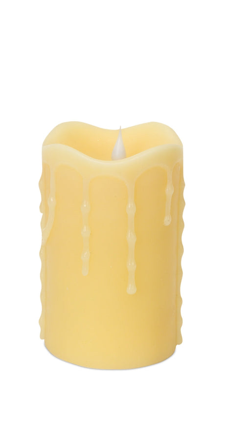 Simplux Designer LED Dripping Candle with Moving Flame and Remote (Set of 2)