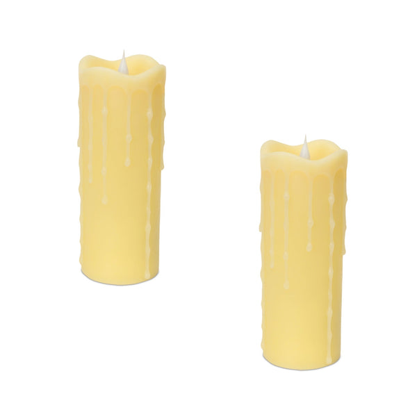 Simplux-LED-Dripping-Candle-with-Moving-Flame-and-Remote-(Set-of-2)-Candles