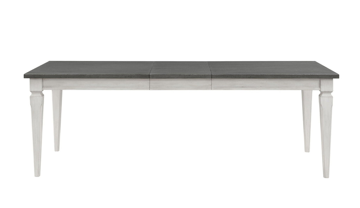 Katia - Dining Table With Leaf - Gray / White - Best Buy Furniture