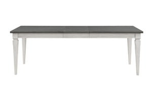 Katia - Dining Table With Leaf - Gray / White - Best Buy Furniture
