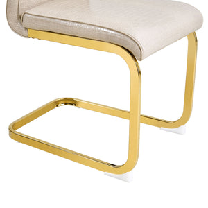Elegant Design Alligator Skin Upholstered Dining Chairs