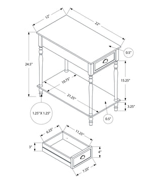 Accent Side Table, 2 Tier, Storage Drawer, Stylish Traditional Design - Best Buy Furniture