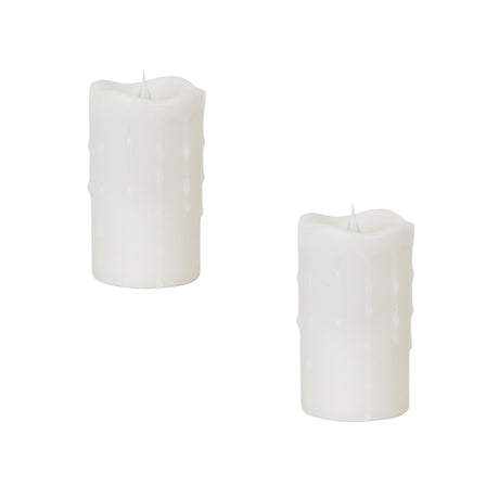 Simplux-Designer-LED-Dripping-Candle-w-Moving-Flame-and-Remote-(Set-of-2)-Candles