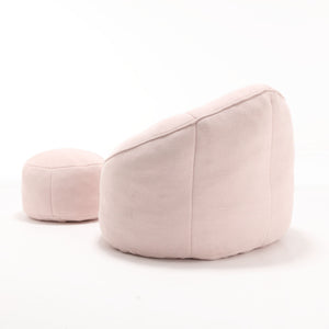 Bedding Bean Bag Sofa Chair High Pressure Foam With Footrest