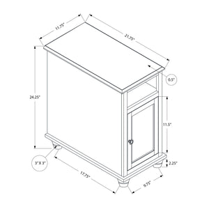 Accent End Table, Storage, Traditional - White