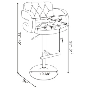 Adjustable Bar Stool With Upholstery