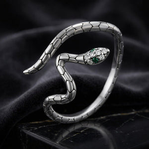 925 Sterling Silver Pavé Setting CZ Oxidized Silver Ring for Women