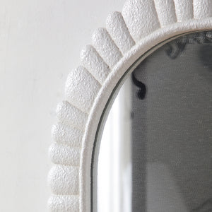 24"x36" Oval Scalloped Wall Mirror