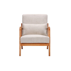Accent Arm Chair With Pillow Upholstered