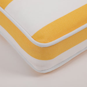 2PCS Set Outdoor Lounge Chair Cushion Replacement - Yellow/White