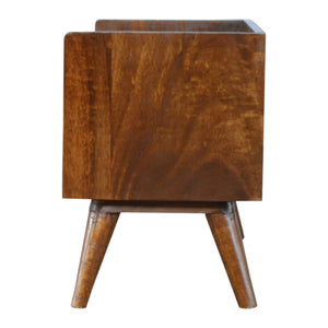 Solid Wood Nordic Storage Bench in Chestnut