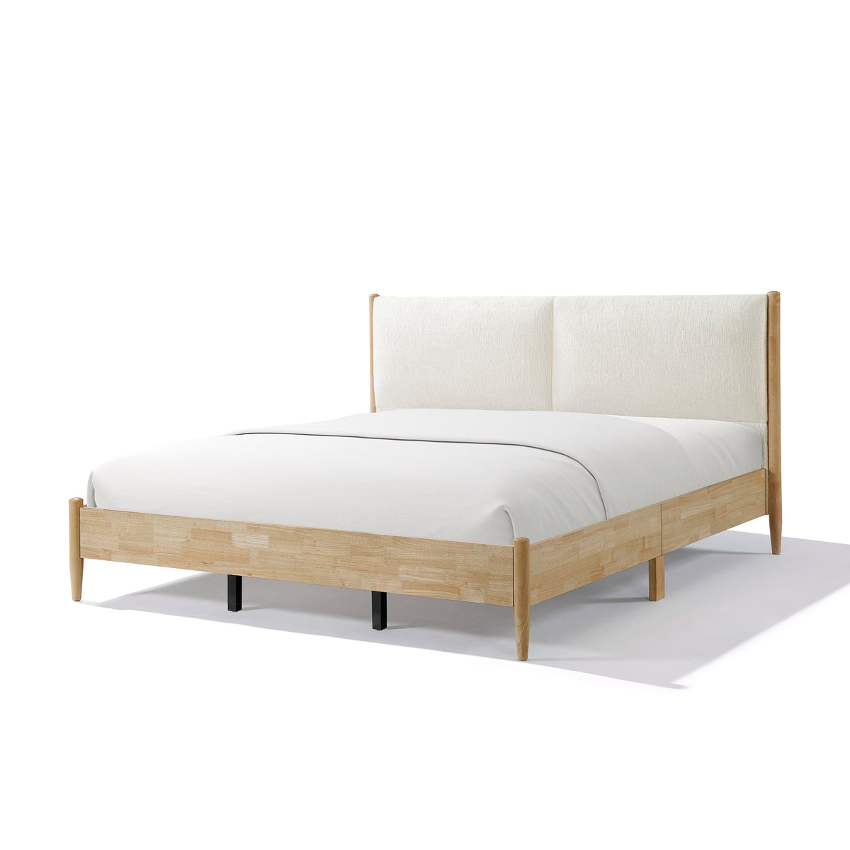 King Natural Wood Bed Frame
