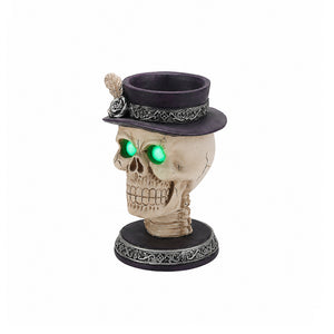 Halloween Skull Candle Holder with Glowing