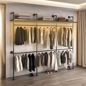 Industrial Pipe Clothing Rack