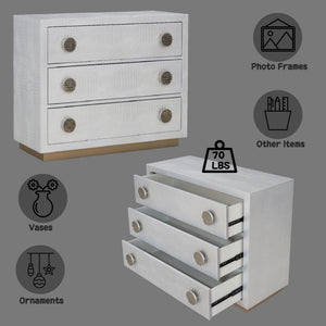 Anpu - Faux Crocodile Skin Console Cabinet - Silver - Best Buy Furniture