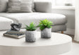 6" Tall, Artificial Plant, Succulent, Indoor, Faux, Fake, Table, Greenery, Potted, Decorative (Set of 2) - Green / Gray - Best Buy Furniture