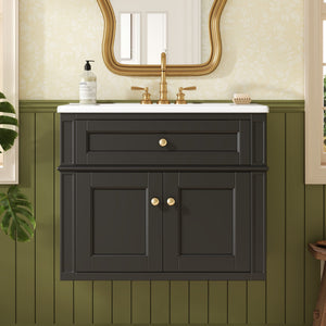 24" Wall Mounted Modern Bathroom Vanity