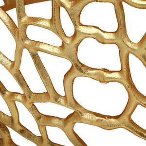 Modern Glam Mesh Coffee Table With Accents And - Gold