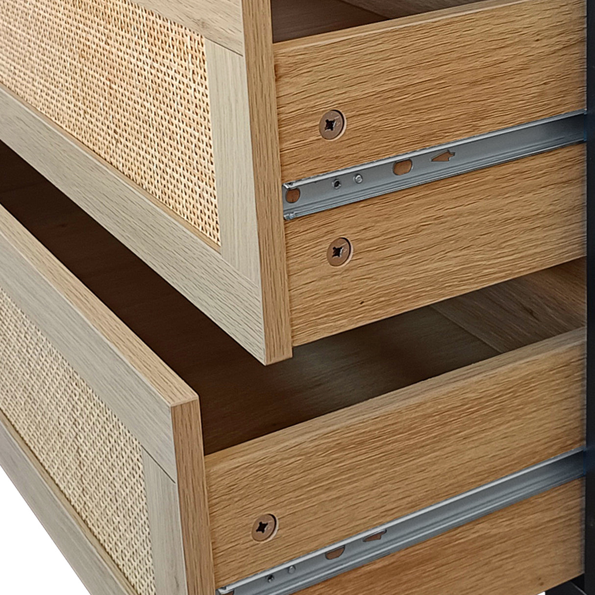 59.06" 6-Drawers Rattan Storage Cabinet